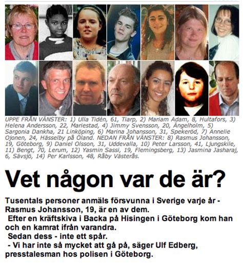 Försvunna personer sverige lista